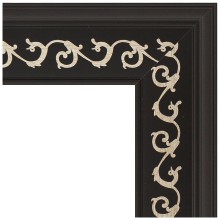 Зеркало Evoform Exclusive-G 120х95 BY 4354 с гравировкой в багетной раме - Черный ардеко 81 мм