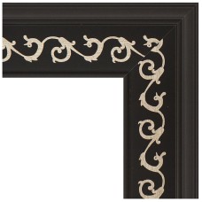 Зеркало Evoform Exclusive-G 120х95 BY 4354 с гравировкой в багетной раме - Черный ардеко 81 мм