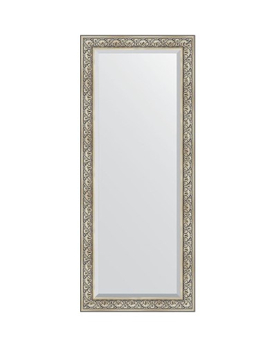Зеркало Evoform Exclusive Floor 205х85 BY 6134 с фацетом в багетной раме - Барокко серебро 106 мм