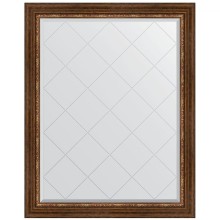 Зеркало Evoform Exclusive-G 121х96 BY 4363 с гравировкой в багетной раме - Римская бронза 88 мм