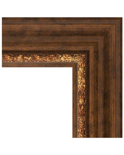Зеркало Evoform Exclusive-G 121х96 BY 4363 с гравировкой в багетной раме - Римская бронза 88 мм