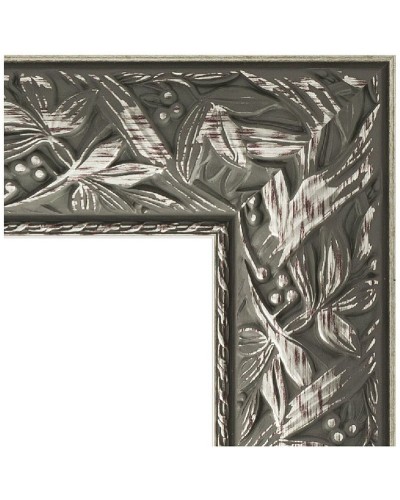 Зеркало Evoform Exclusive Floor 203х114 BY 6165 с фацетом в багетной раме - Византия серебро 99 мм