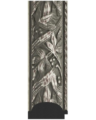 Зеркало Evoform Exclusive Floor 203х114 BY 6165 с фацетом в багетной раме - Византия серебро 99 мм