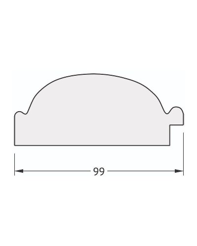Зеркало Evoform Exclusive Floor 203х114 BY 6165 с фацетом в багетной раме - Византия серебро 99 мм