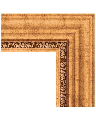 Зеркало Evoform Exclusive-G 121х96 BY 4361 с гравировкой в багетной раме - Римское золото 88 мм