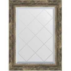 Зеркало Evoform Exclusive-G 71х53 BY 4006 с гравировкой в багетной раме - Старое дерево с плетением 70 мм