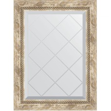 Зеркало Evoform Exclusive-G 71х53 BY 4005 с гравировкой в багетной раме - Прованс с плетением 70 мм