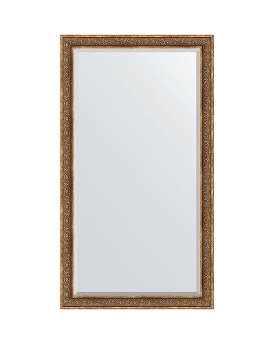 Зеркало Evoform Exclusive Floor 204х114 BY 6171 с фацетом в багетной раме - Вензель бронзовый 101 мм