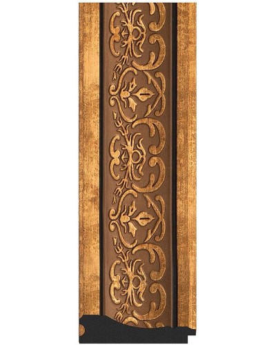 Зеркало Evoform Exclusive Floor 204х114 BY 6171 с фацетом в багетной раме - Вензель бронзовый 101 мм