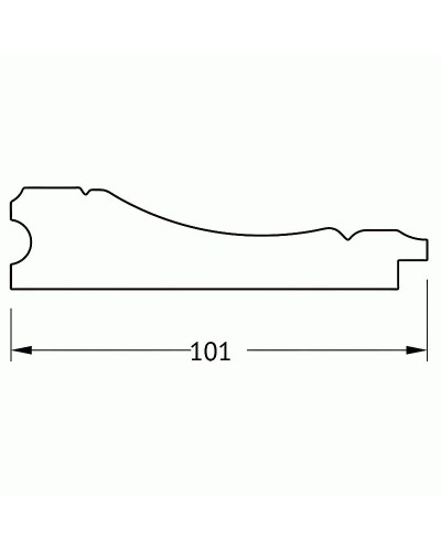 Зеркало Evoform Exclusive Floor 204х114 BY 6171 с фацетом в багетной раме - Вензель бронзовый 101 мм