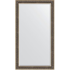 Зеркало Evoform Exclusive Floor 204х114 BY 6172 с фацетом в багетной раме - Вензель серебряный 101 мм