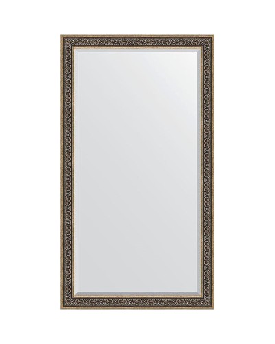 Зеркало Evoform Exclusive Floor 204х114 BY 6172 с фацетом в багетной раме - Вензель серебряный 101 мм