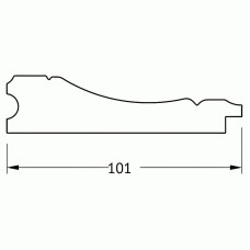 Зеркало Evoform Exclusive Floor 204х114 BY 6172 с фацетом в багетной раме - Вензель серебряный 101 мм