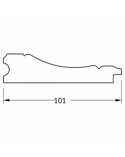 Зеркало Evoform Exclusive Floor 204х114 BY 6172 с фацетом в багетной раме - Вензель серебряный 101 мм