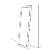 Зеркало Evoform Exclusive Floor 204х114 BY 6172 с фацетом в багетной раме - Вензель серебряный 101 мм