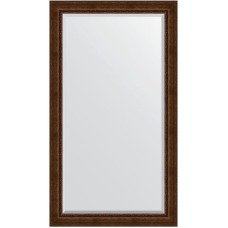 Зеркало Evoform Exclusive Floor 207х117 BY 6179 с фацетом в багетной раме - Состаренная бронза с орнаментом 120 мм