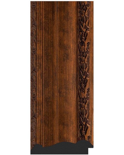 Зеркало Evoform Exclusive Floor 207х117 BY 6179 с фацетом в багетной раме - Состаренная бронза с орнаментом 120 мм