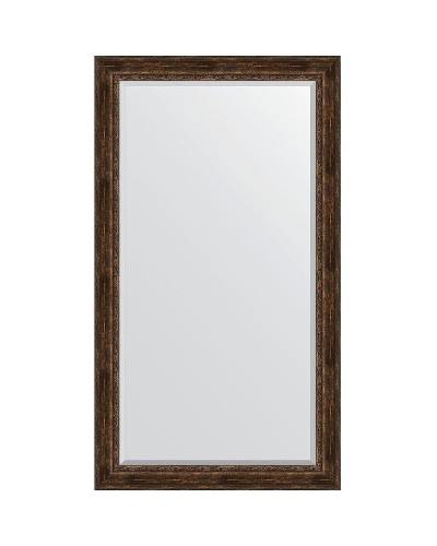 Зеркало Evoform Exclusive Floor 207х117 BY 6180 с фацетом в багетной раме - Состаренное дерево с орнаментом 120 мм