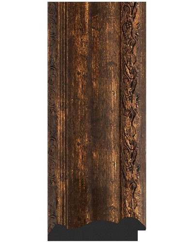 Зеркало Evoform Exclusive Floor 207х117 BY 6180 с фацетом в багетной раме - Состаренное дерево с орнаментом 120 мм