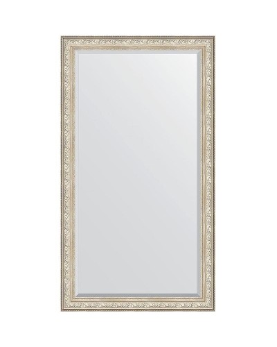 Зеркало Evoform Exclusive Floor 205х115 BY 6176 с фацетом в багетной раме - Виньетка серебро 109 мм