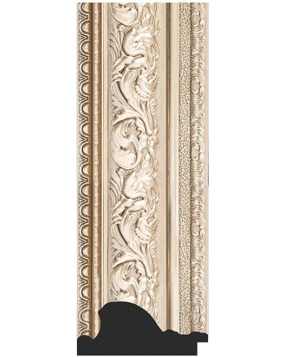 Зеркало Evoform Exclusive Floor 205х115 BY 6176 с фацетом в багетной раме - Виньетка серебро 109 мм