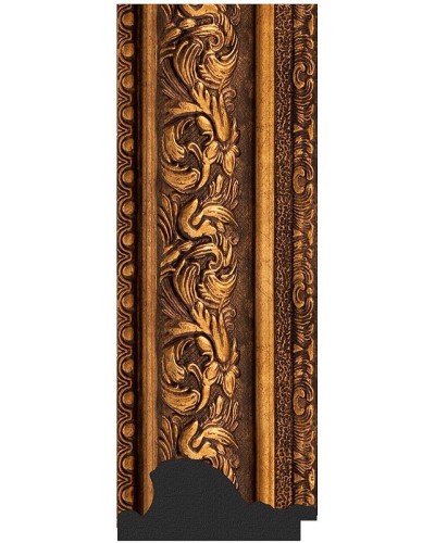 Зеркало Evoform Exclusive Floor 205х115 BY 6177 с фацетом в багетной раме - Виньетка состаренная бронза 109 мм