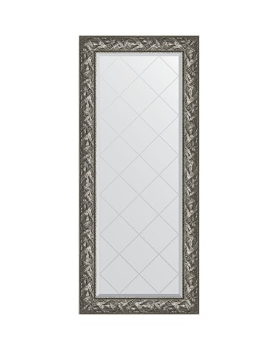 Зеркало Evoform Exclusive-G 158х69 BY 4157 с гравировкой в багетной раме - Византия серебро 99 мм
