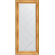 Зеркало Evoform Exclusive-G 158х69 BY 4159 с гравировкой в багетной раме - Травленое золото 99 мм