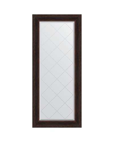 Зеркало Evoform Exclusive-G 158х69 BY 4162 с гравировкой в багетной раме - Темный прованс 99 мм