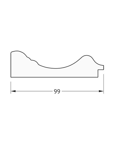 Зеркало Evoform Exclusive-G 158х69 BY 4162 с гравировкой в багетной раме - Темный прованс 99 мм