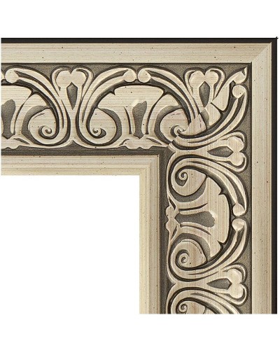 Зеркало Evoform Exclusive-G 160х70 BY 4166 с гравировкой в багетной раме - Барокко серебро 106 мм