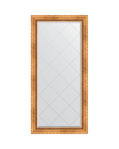 Зеркало Evoform Exclusive-G 158х76 BY 4275 с гравировкой в багетной раме - Римское золото 88 мм