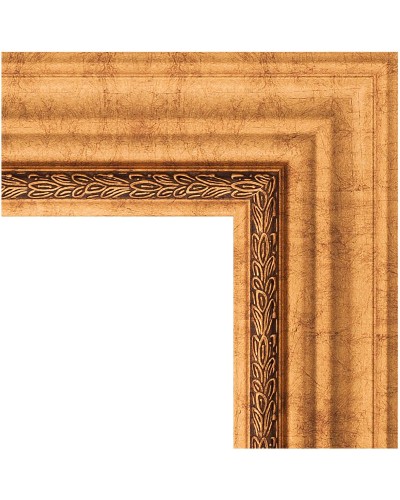 Зеркало Evoform Exclusive-G 158х76 BY 4275 с гравировкой в багетной раме - Римское золото 88 мм