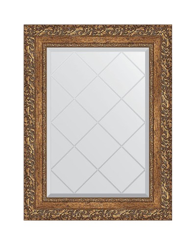 Зеркало Evoform Exclusive-G 72х55 BY 4013 с гравировкой в багетной раме - Виньетка бронзовая 85 мм