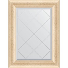 Зеркало Evoform Exclusive-G 72х55 BY 4011 с гравировкой в багетной раме - Старый гипс 82 мм