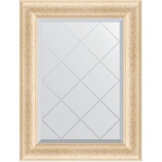 Зеркало Evoform Exclusive-G 72х55 BY 4011 с гравировкой в багетной раме - Старый гипс 82 мм