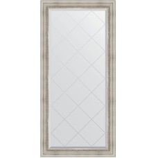 Зеркало Evoform Exclusive-G 158х76 BY 4276 с гравировкой в багетной раме - Римское серебро 88 мм