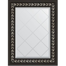 Зеркало Evoform Exclusive-G 72х55 BY 4010 с гравировкой в багетной раме - Черный ардеко 81 мм