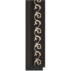 Зеркало Evoform Exclusive-G 72х55 BY 4010 с гравировкой в багетной раме - Черный ардеко 81 мм