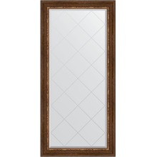 Зеркало Evoform Exclusive-G 158х76 BY 4277 с гравировкой в багетной раме - Римская бронза 88 мм