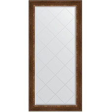 Зеркало Evoform Exclusive-G 158х76 BY 4277 с гравировкой в багетной раме - Римская бронза 88 мм