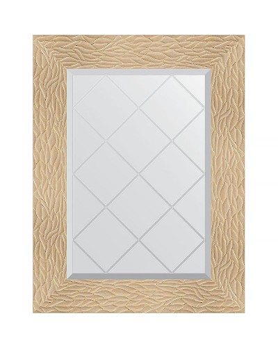 Зеркало Evoform Exclusive-G 74х56 BY 4021 с гравировкой в багетной раме - Золотые дюны 90 мм