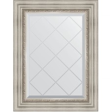 Зеркало Evoform Exclusive-G 74х56 BY 4018 с гравировкой в багетной раме - Римское серебро 88 мм