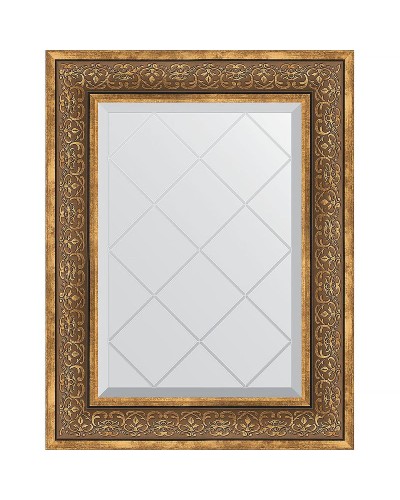Зеркало Evoform Exclusive-G 76х59 BY 4034 с гравировкой в багетной раме - Вензель бронзовый 101 мм