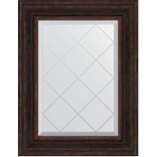 Зеркало Evoform Exclusive-G 76х59 BY 4033 с гравировкой в багетной раме - Темный прованс 99 мм