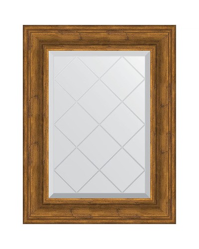 Зеркало Evoform Exclusive-G 76х59 BY 4032 с гравировкой в багетной раме - Травленая бронза 99 мм