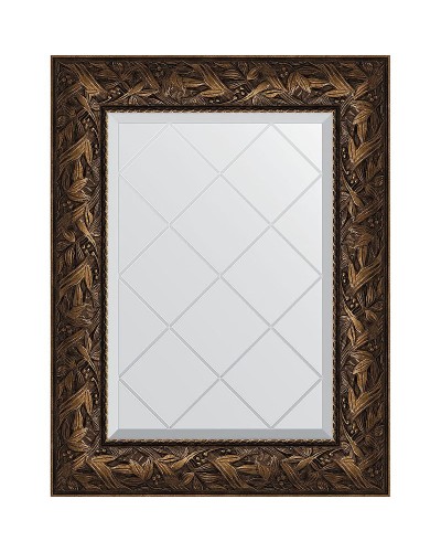 Зеркало Evoform Exclusive-G 76х59 BY 4029 с гравировкой в багетной раме - Византия бронза 99 мм