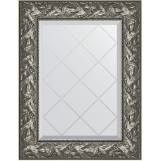 Зеркало Evoform Exclusive-G 76х59 BY 4028 с гравировкой в багетной раме - Византия серебро 99 мм