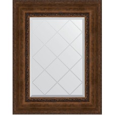 Зеркало Evoform Exclusive-G 80х62 BY 4042 с гравировкой в багетной раме - Состаренная бронза с орнаментом 120 мм