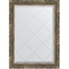 Зеркало Evoform Exclusive-G 86х63 BY 4092 с гравировкой в багетной раме - Старое дерево с плетением 70 мм